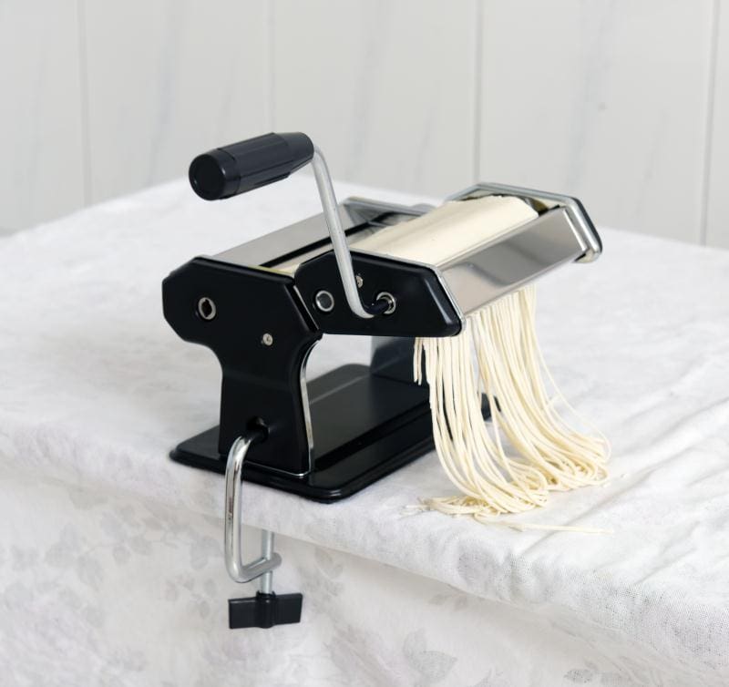 Masina de taiat paste, inox, 2 moduri de taiere, 15 cm, negru/argintiu - imagine 2