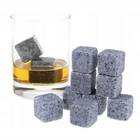 Set 9 cuburi de gheata, pentru whisky, 2x2x2cm, stil piatra