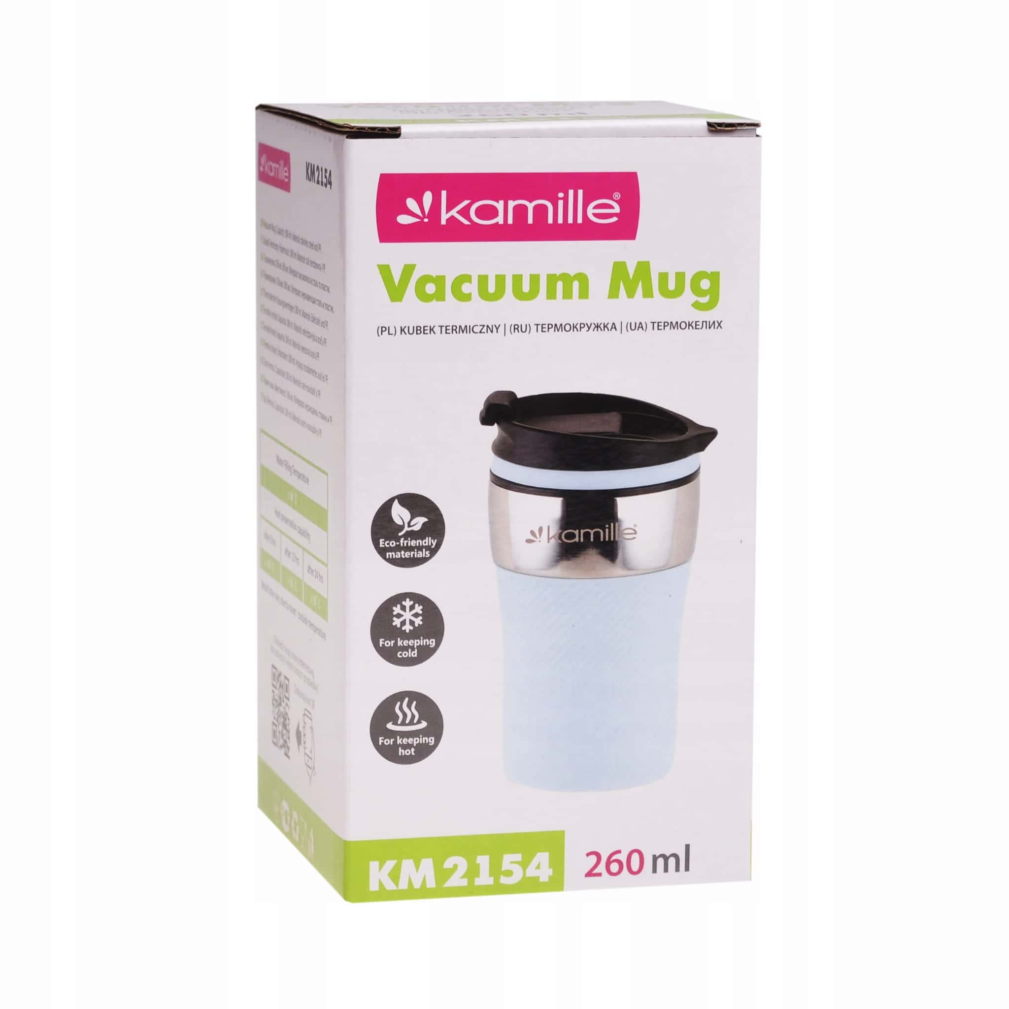 Cana termos din inox, antiderapanta, 260 ml, gri - imagine 9