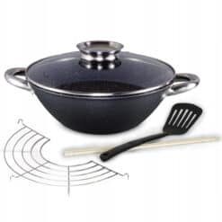Oala wok, 26 cm, 3 L, acoperire antiaderenta, dozator