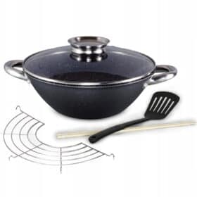 Oala wok, 26 cm, 3 L, acoperire antiaderenta, dozator