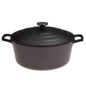 Oala, marmura, aluminiu, 28 cm, 6.5 L, negru