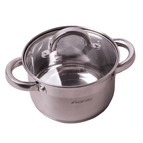 Oala gradata, inox, 2.9 L, 18 cm, capac sticla - imagine 2