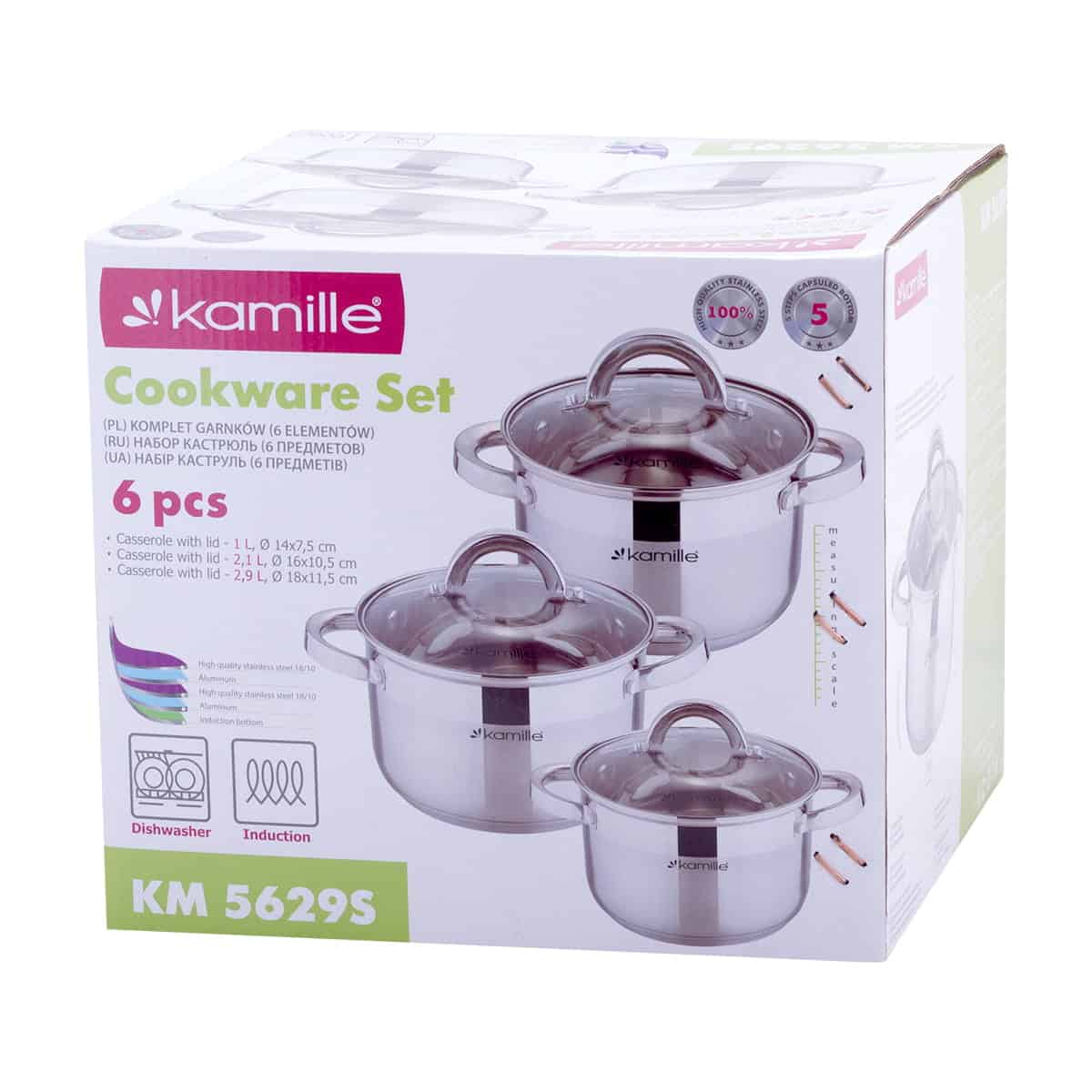 Set 3 oale, inox 5 straturi, 2.9-6.5 L - imagine 7