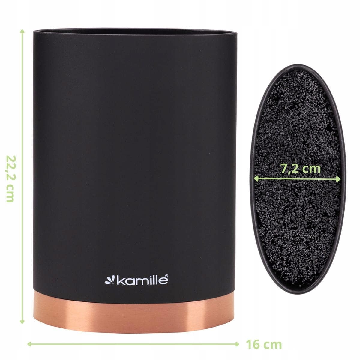 Suport pentru cutite, stil bloc, elegant, cu insertie detasabila, 22 cm - imagine 5