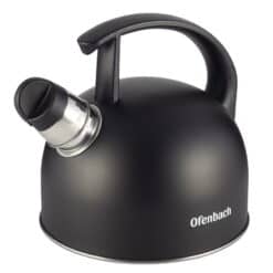 Fierbator traditional cu fluier, otel, 1.5 L, negru