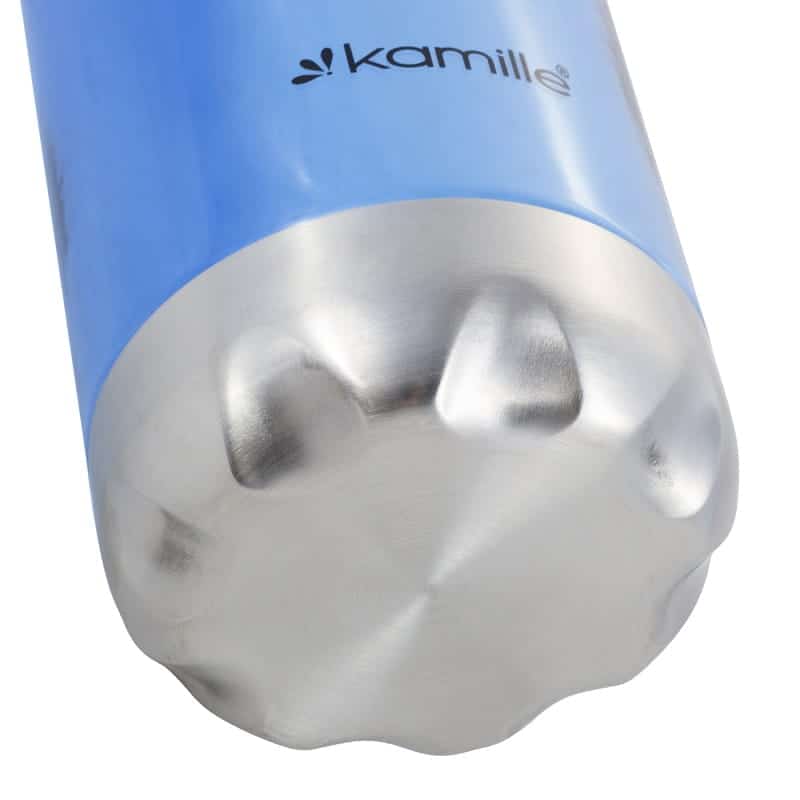 Bidon sportiv 700 ml, Tritan, 26x7cm, verde/maro/portocaliu - imagine 2