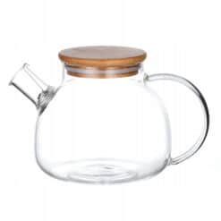 Ceainic din sticla, 1000 ml, cu capac, transparent