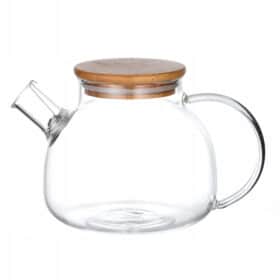 Ceainic din sticla, 1000 ml, cu capac, transparent