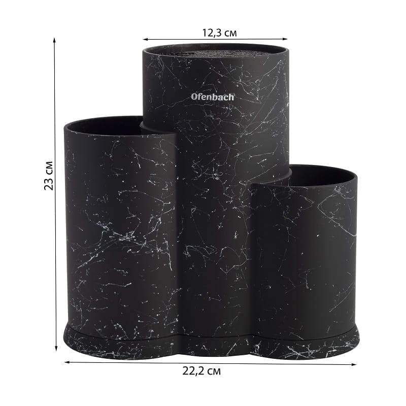 Suport tacamuri, triplu, soft-touch, negru - imagine 7