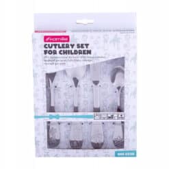 Set de tacamuri pentru copii, 4 piese, otel inoxidabil, in cutie cadou