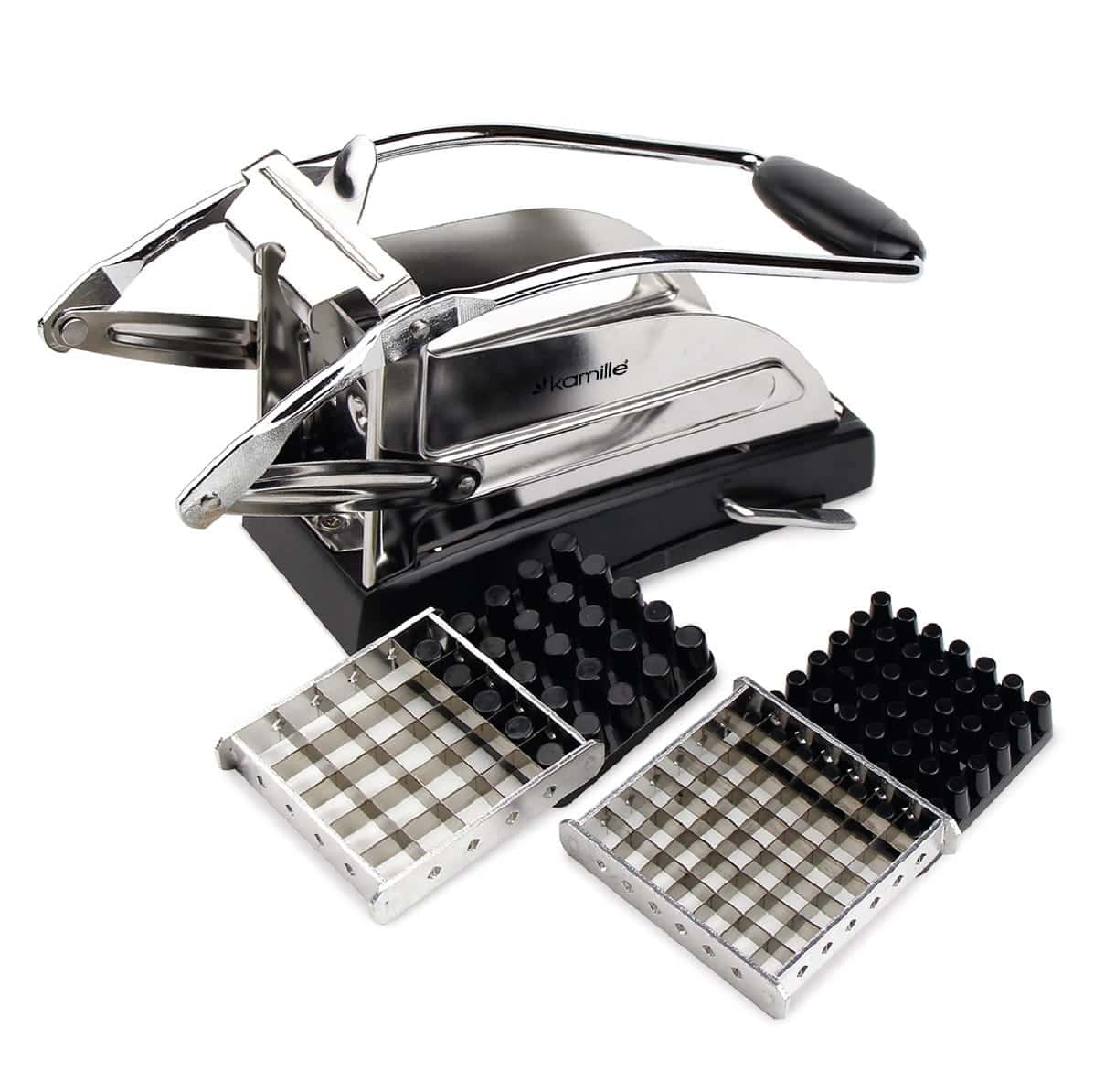 Feliator manual legume, inox, 19.5 x 8 cm, argintiu/negru - imagine 5