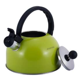 Ceainic cu fluier, inox, 2.5 L, gri/negru