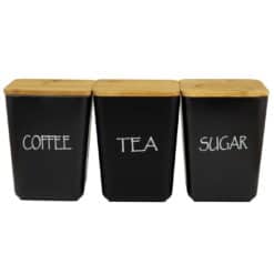 Set 3 cutii alimentare, melamina/bambus, 11 x 10.5 cm