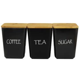 Set 3 cutii alimentare, melamina/bambus, 11 x 10.5 cm