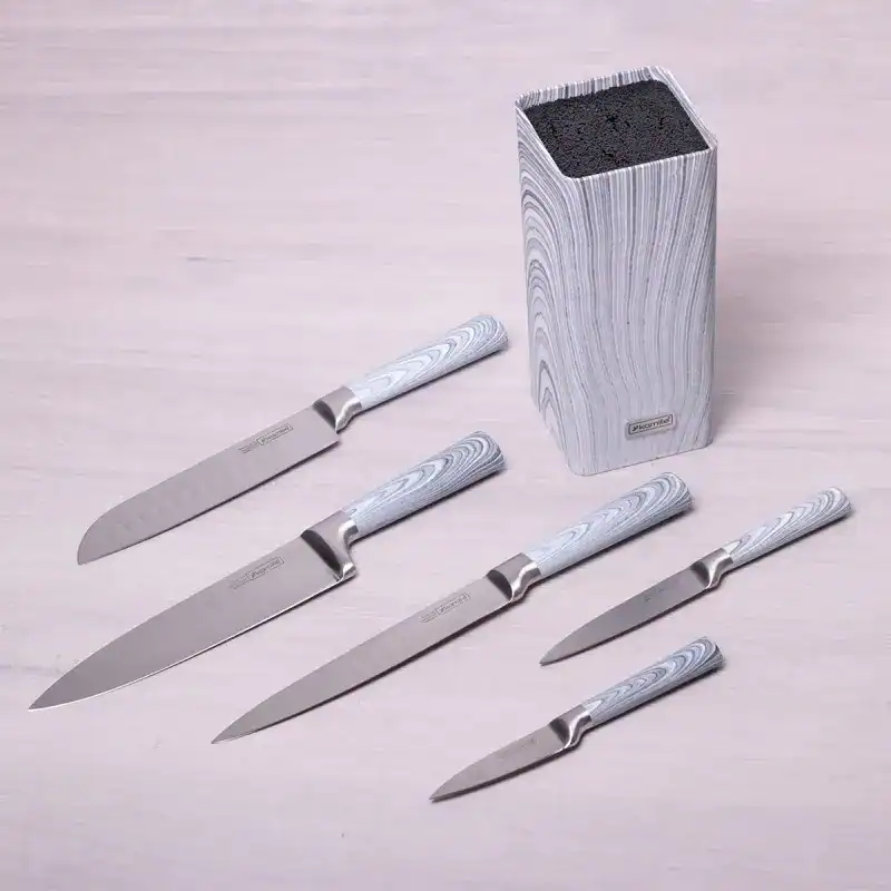 Set de cutite 6 piese cu bloc de depozitare - imagine 5