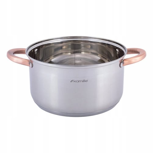 Cratita din inox 5 l cu manere cupru - imagine 3