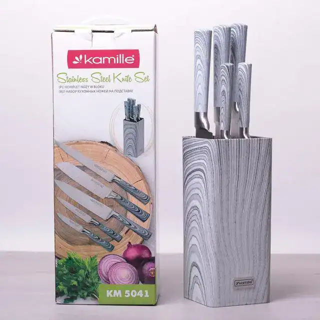 Set de cutite 6 piese cu bloc de depozitare - imagine 6
