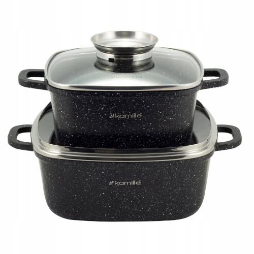 Set de oale cu invelis marmurat, 4 piese