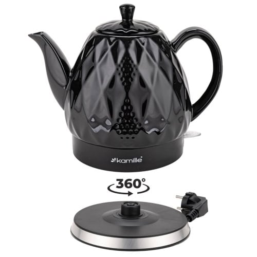 Fierbator electric ceramic 1.5 l, negru - imagine 6