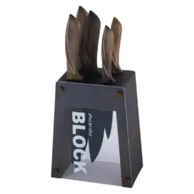 Set de cutite cu suport, 6 piese