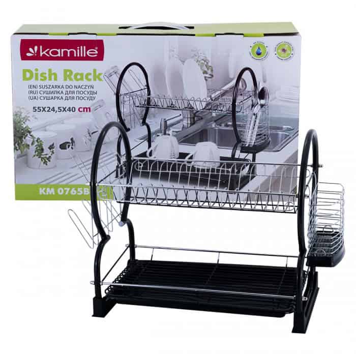 Uscator de vase cu doua niveluri negru - imagine 6