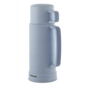 Termos cu invelis din plastic, 450 ml, cu capac cana, Albastru