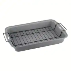 Tava de copt cu gratar 37.5x26 cm marmura