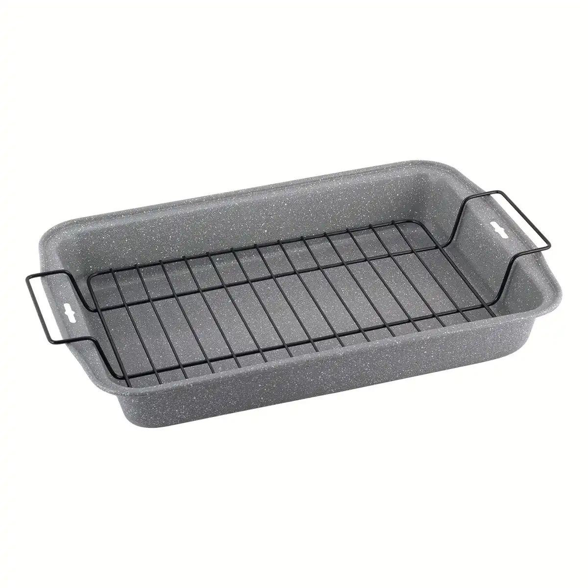 Tava de copt cu gratar 37.5x26 cm marmura