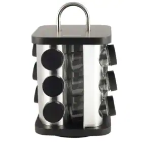 Set de 12 recipiente pentru condimente pe suport