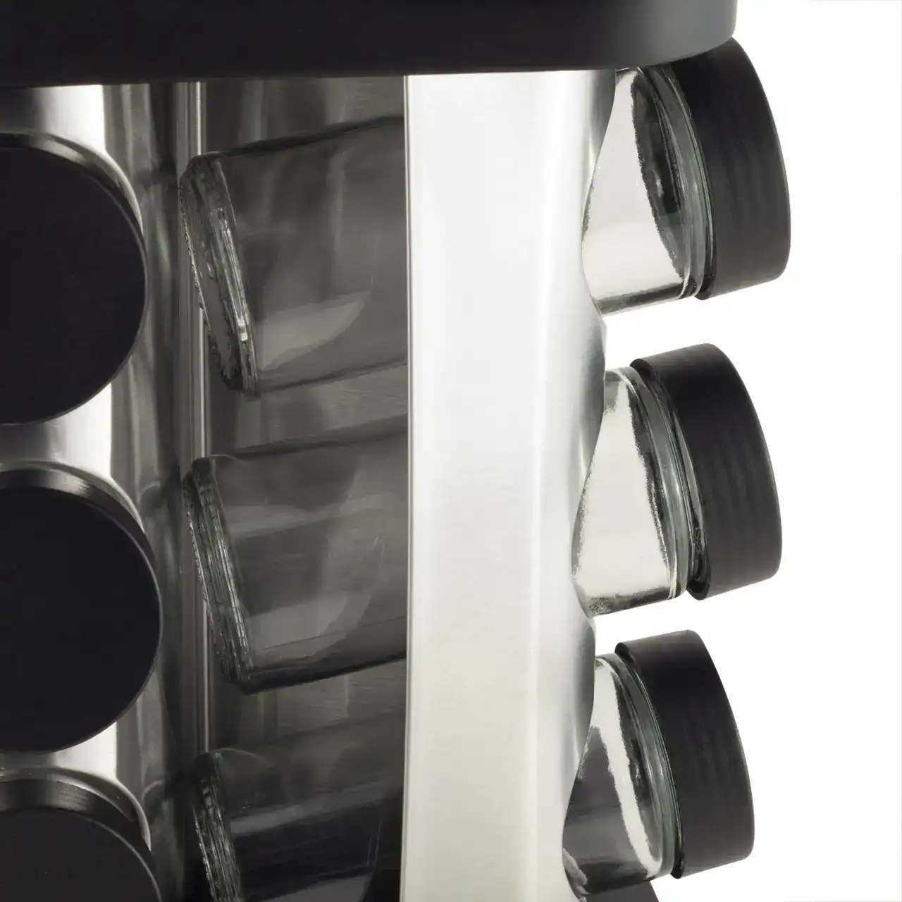 Set de 12 recipiente pentru condimente pe suport - imagine 6