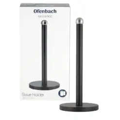 Suport pentru prosoape de hartie, 15x34.5cm, Negru
