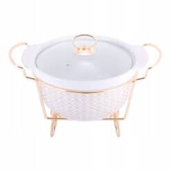 Vas termorezistent cu suport pentru incalzire, sticla, 2.6 L