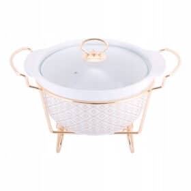 Vas termorezistent cu suport pentru incalzire, sticla, 2.6 L