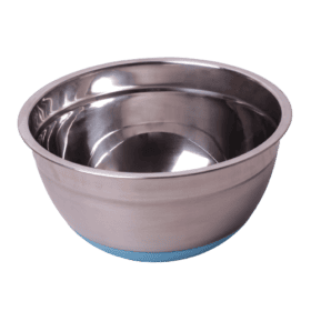 Bol 20x10 cm din otel inoxidabil cu fund antiderapant