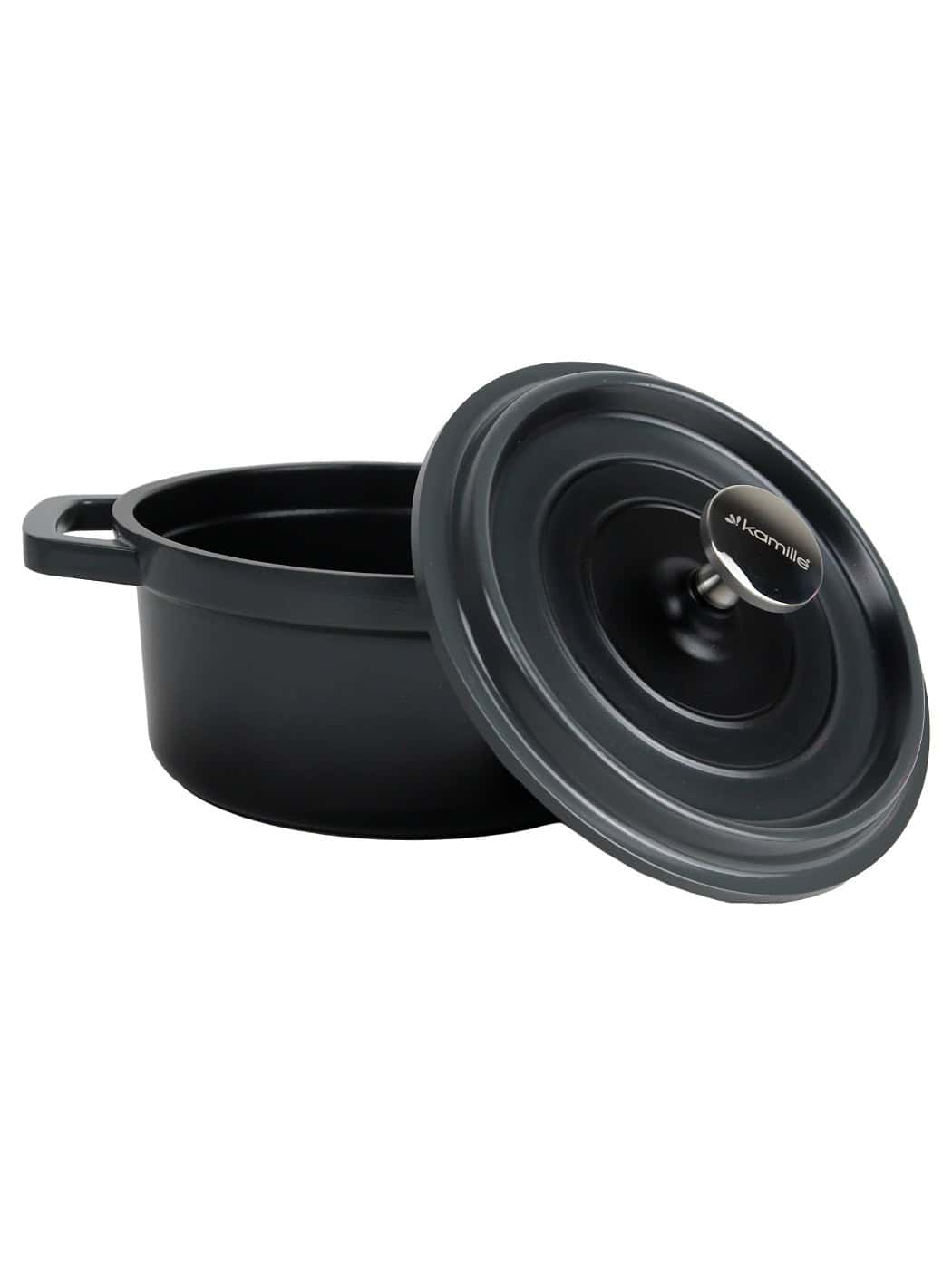 Cratita france 16x8 cm din aluminiu turnat cu capac - imagine 3