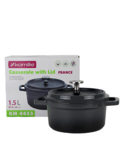 Cratita france 16x8 cm din aluminiu turnat cu capac