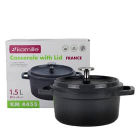 Cratita france 16x8 cm din aluminiu turnat cu capac