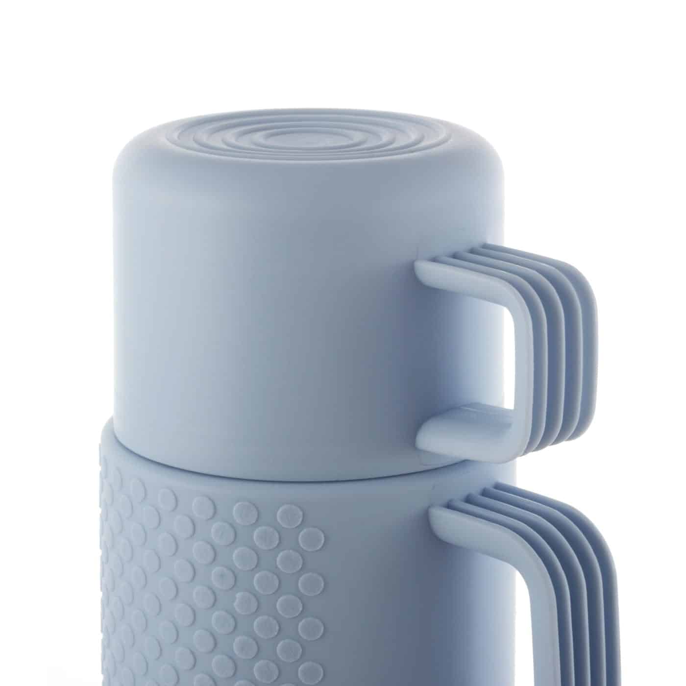 Termos 1 L, interior sticla, pastreaza cald/rece pana la 12 h, Albastru - imagine 2