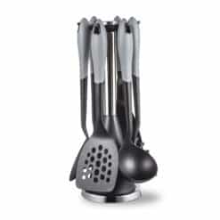 Set ustensile de bucatarie 7 elemente, suport rotativ, termorezistent