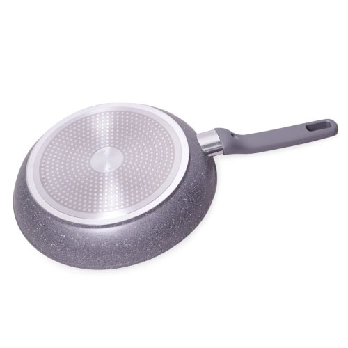 Tigaie de granit 28x5.5 cm cu capac de sticla - imagine 3