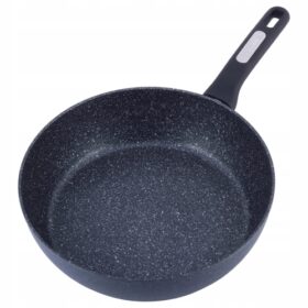 Tigaie 30x8 cm cu invelis de marmura neagra