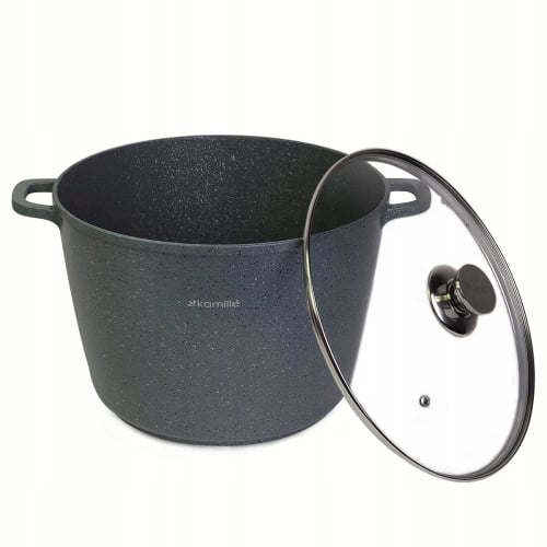 Oala din granit de 10.0 l cu capac de sticla - imagine 4