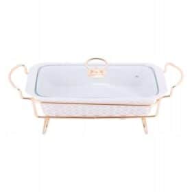 Incalzitor ceramic dreptunghiular 30.5 cm cu suport