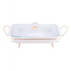 Incalzitor ceramic dreptunghiular 36.5 cm cu suport