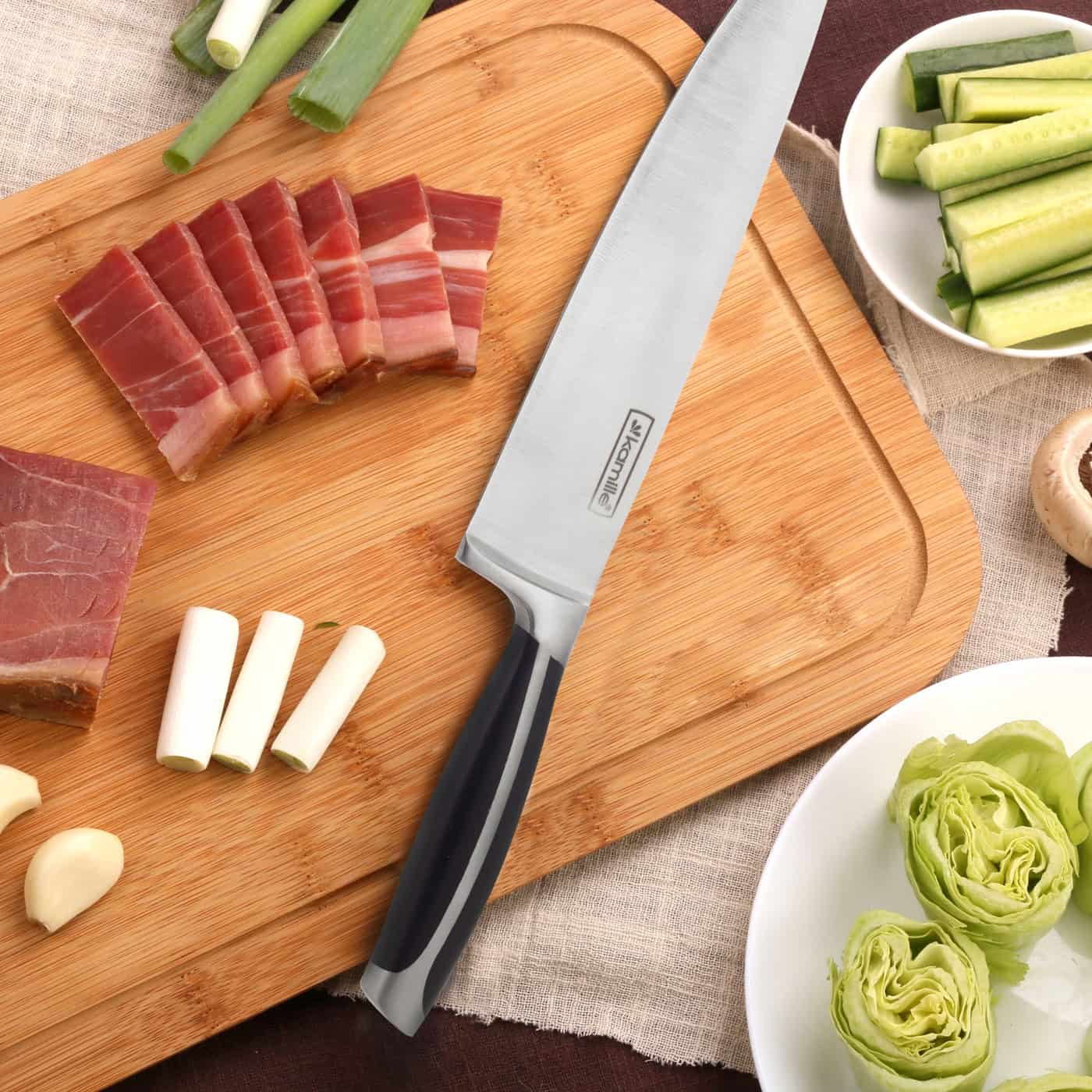 Cutit de bucatar, lama 20 cm, maner 13.5 cm, otel inoxidabil - imagine 6