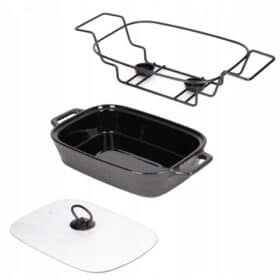 Incalzitor ceramic dreptunghiular 2.5 l cu suport