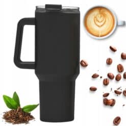 Cana termos din otel inoxidabil 1200 ml cu pai