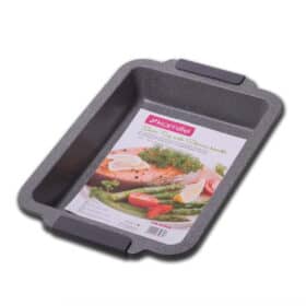 Tava de copt, otel carbon, manere silicon, 40.5x27x4.5 cm