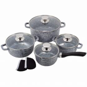Set oale 8 elemente, granit, 1.35/2.3/3.3/ 4.5 L
